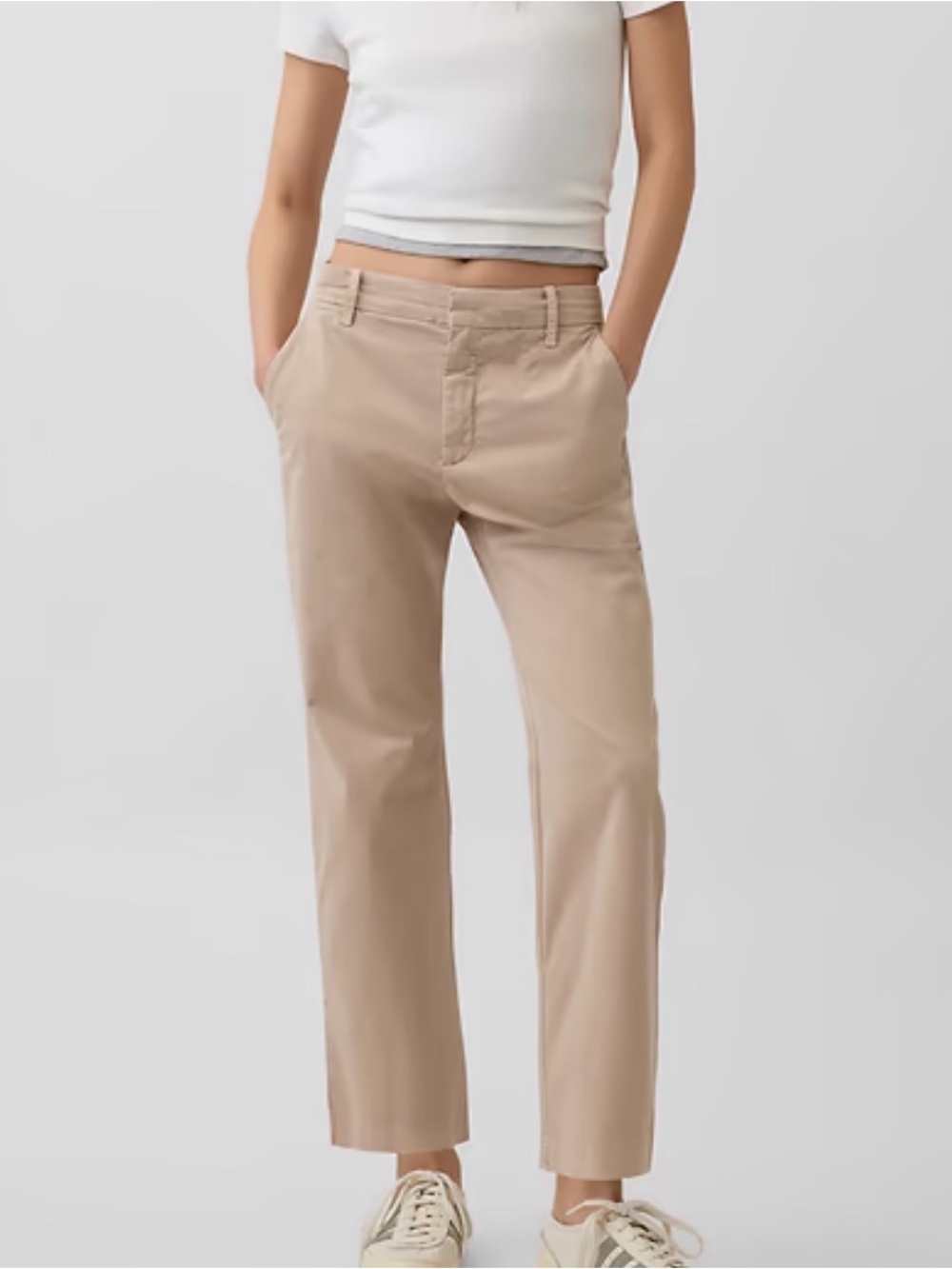 GAP Skinny Chino Pants in Light Beige